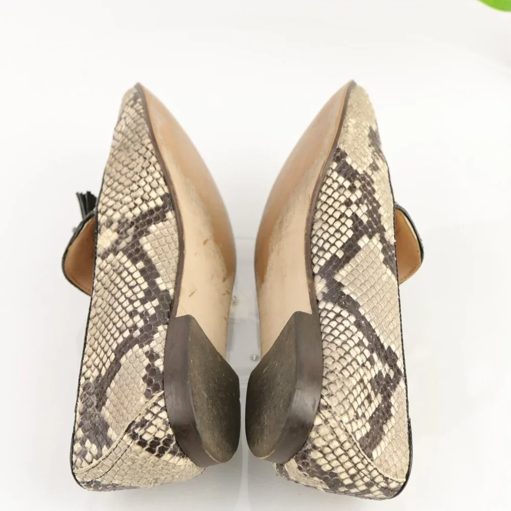 J Crew Womens Charlie Loafer Size 8 Brown Tasseled‎ Slip On Venetian Flat Shoe